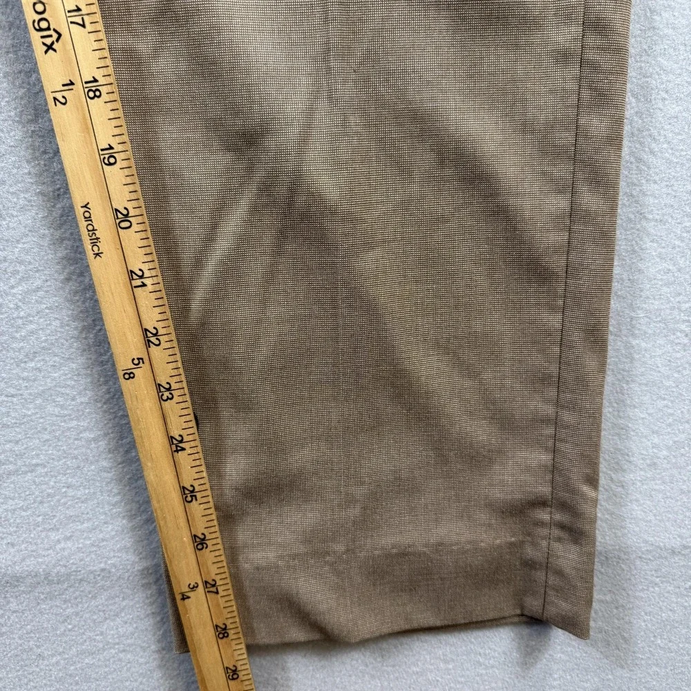 Roundtree & Yorke TravelSMART Pants‎ Mens 38x29 Beige Flat Front Dress Slacks